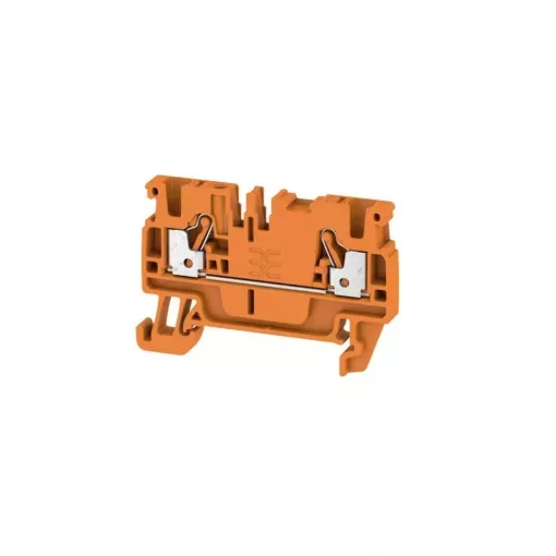 Weidmüller 1521930000 A2C 2.5 OR Átvezető sorkapocs, PUSH IN, 2.5 mm2;, 800 V, 24 A, Narancssárga