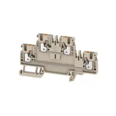   Weidmüller 1547610000 A2T 2.5 Átvezető sorkapocs, PUSH IN, 2.5 mm2;, 800 V, 24 A, Sötétbézs