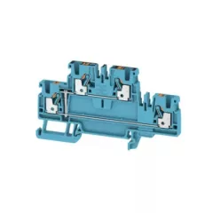   Weidmüller 1547660000 A2T 2.5 VL BL Átvezető sorkapocs, PUSH IN, 2.5 mm2;, 800 V, 24 A, Kék