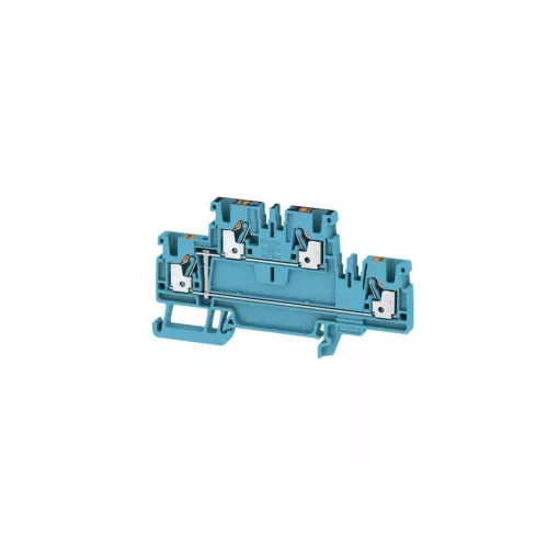 Weidmüller 1547660000 A2T 2.5 VL BL Átvezető sorkapocs, PUSH IN, 2.5 mm2;, 800 V, 24 A, Kék