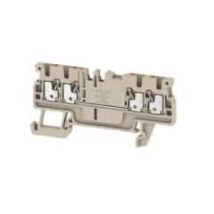   Weidmüller 1552690000 A4C 1.5 Átvezető sorkapocs, PUSH IN, 1.5 mm2;, 500 V, 17.5 A, Sötétbézs