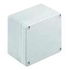   Weidmüller 1565270000 KLIPPON K41 Klippon K (aluminium empty enclosure), Üres ház, Alumínium ház, Magasság: 120 mm, Szélesség: 122 mm, Mélység: 81 mm, Anyag: Alumínium AlSi12, kezeletlen, Ezüst