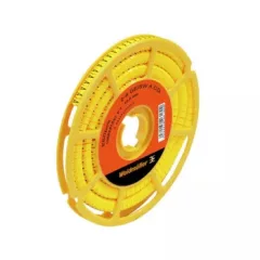   Weidmüller 1568261508 CLI C 2-4 GE/SW 2 CD CableLine, Vezeték és kábeljelölők, 4 - 10 mm, 4 x 7 mm, Sárga