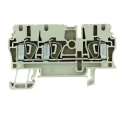   Weidmüller 1608540000 ZDU 2.5/3AN Átvezető sorkapocs, Húzórugós csatlakozás, 2.5 mm2;, 800 V, 24 A, Sötétbézs ( WEIDMÜLLER 1608540000 )