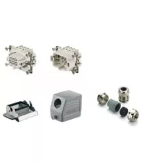   Weidmüller 1712460000 HDC-KIT-HE 06.100 Nehézcsatlakozó készlet HDC-készletek-Nagy igénybevételre tervezett csatlakozók, Készlet, HE, Méret: 3, Pólusok: 6, Csavaros csatlakozás, 500 V, 24 A, alumínium présöntvény, PG 16
