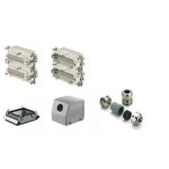   Weidmüller 1712540000 HDC-KIT-HE 32.140 Nehézcsatlakozó készlet HDC-készletek-Nagy igénybevételre tervezett csatlakozók, Készlet, HE, Méret: 10, Pólusok: 32, Csavaros csatlakozás, 500 V, 16 A, alumínium présöntvény, PG 29