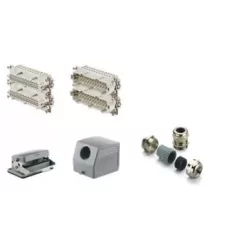  Weidmüller 1712550000 HDC-KIT-HE 48.150 Nehézcsatlakozó készlet HDC-készletek-Nagy igénybevételre tervezett csatlakozók, Készlet, HE, Méret: 12, Pólusok: 48, Csavaros csatlakozás, 500 V, 16 A, alumínium présöntvény, PG