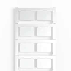   Weidmüller 1713740000 SM 27/18 NEUTRAL SI Kapcsoló jelölő lap SwitchMark, Készülékjelölők, 18 x 27 mm, Tartó SwitchMark, Ezüst