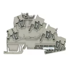   Weidmüller 1805940000 ZDKPE 2.5-2 Átvezető sorkapocs, Kétemeletes sorkapocs, Húzórugós csatlakozás, 2.5 mm2;, 800 V, 24 A, Sötétbézs ( WEIDMÜLLER 1805940000 )