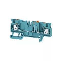   Weidmüller 1989810000 ADT 2.5 2C BL Mérő-bontó sorkapocs, PUSH IN, 2.5 mm2;, 500 V, 20 A, Kék