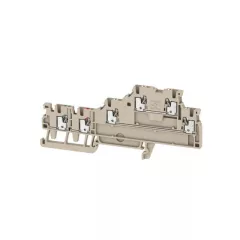   Weidmüller 1992220000 AIO23 1.5 2SI Érzékelő-, beavatkozó sorkapocs, PUSH IN, 1.5 mm2;, 250 V, 13.5 A, Sötétbézs