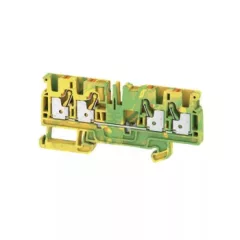   Weidmüller 2051560000 A4C 4 PE Földelő sorkapcsok, PUSH IN, 4 mm2;, zöld / sárga