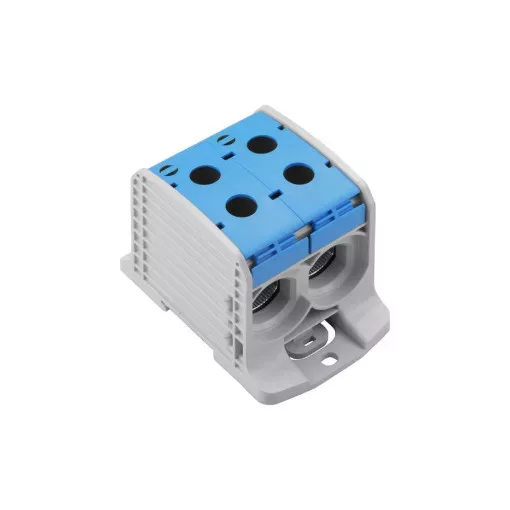 Weidmüller 2502810000 WPD 232 2X185/2X185 BL W-sorozat, Elosztótömb, Névleges keresztmetszet: 185 mm2;, Tartósínek / szerelőlapok