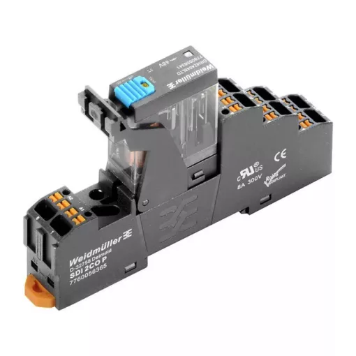 Weidmüller 2576190000 DRIKITP 24VDC 2CO LD/PB D-SERIES DRI, Relék, Érintkezők száma: 2 Váltóérintkező vizsgálógombbal AgNi, Névleges vezérlőfeszültség: 24 V DC, Folytonos áram: 5 A, PUSH IN aktuátorral