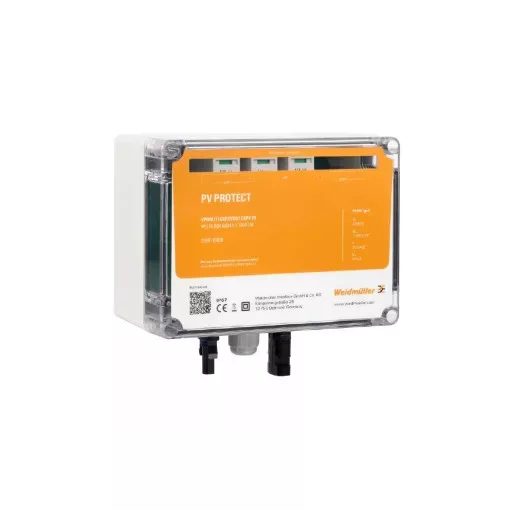 Weidmüller VPUM1I1SXFXV2O1TXPX10 PV PROTECT Összekötő doboz, 1 MPP, 1 bemenet / 1 kimenet MPP-nként, túlfeszültség-védelem II, WM4C, IP67, 1000V ( WEIDMÜLLER 2764110000 )