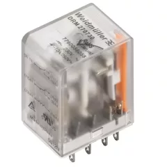  Weidmüller 7760056086 DRM570730/4CO/230V AC D-SERIES DRM, Relé, Érintkezők száma: 4, Váltóérintkező, AgNi 0,15 µm Au, Névleges vezérlőfeszültség: 230 V AC, Folytonos áram: 5 A, Dugaszolható csatlakozás