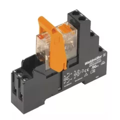   Weidmüller 8897080000 RCIKIT 115VAC 2CO LD/PB, Komplett relé 2 váltóérintkező (CO) AgNi 90/10,vizsgálógombbal, 115V AC vezérlőfeszültség, 8A folytonos áram, csavaros csatlakozás (Riderseries)