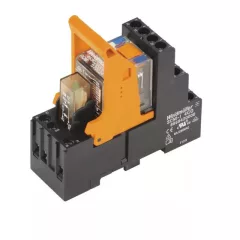   Weidmüller 8920940000 RCMKIT-I 24VDC 2CO LD, Komplett relé 2 váltóérintkező (CO) AgNi 90/10,vizsgálógombbal, 24V DC vezérlőfeszültség, 12A folytonos áram, csavaros csatlakozás (Riderseries)