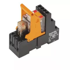   Weidmüller 8921040000 RCMKIT-I 24VAC 4CO LD, Komplett relé 4 váltóérintkező (CO) AgNi 90/10,vizsgálógombbal, 24V AC vezérlőfeszültség, 6A folytonos áram, csavaros csatlakozás (Riderseries)