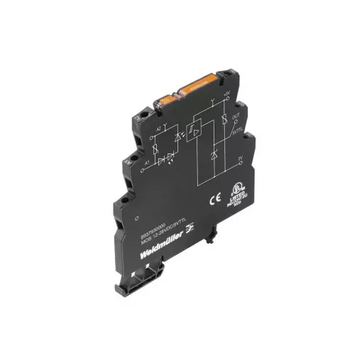 Weidmüller 8937930000 MOS 12-28VDC/5VTTL MICROOPTO, Szilárdtest-relé, 1 Záróérintkező (TTL), Névleges vezérlőfeszültség: 12 V DC...28 V DC , Névleges kapcsolási feszültség: 5 V TTL, Folytonos áram: 50 mA, Csavaros csatlakozás