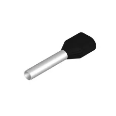   Weidmüller 9004750000 H1,5/20D SCHWARZ ZH SV-iker fekete műanyag gallérral Érvéghüvely, Iker-érvéghüvely, 15 mm, 12 mm, Fekete