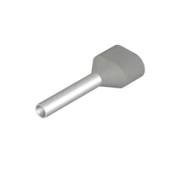   Weidmüller 9004770000 H0,75/17D ZH GRAU SV-iker szürke műanyag gallérral Érvéghüvely, Iker-érvéghüvely, 13 mm, 10 mm, Szürke