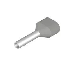   Weidmüller 9018520000 H0,75/15D ZH GRAU SV-iker szürke műanyag gallérral Érvéghüvely, Iker-érvéghüvely, 11 mm, 8 mm, Szürke