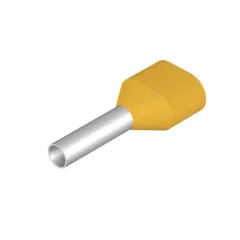   Weidmüller 9018530000 H1,0/15 ZH GELB SV-iker sárga műanyag gallérral Érvéghüvely, Iker-érvéghüvely, 12 mm, 8 mm, Sárga