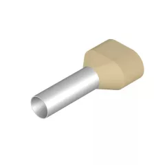   Weidmüller 9037350000 H10,0/30 ZH EB Érvéghüvely, Iker-érvéghüvely, 23 mm, 18 mm, Elefántcsont színű
