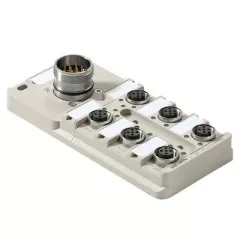   Weidmüller 9456010001 SAI-6-S 5P M12 Érzékelő/beavatkozó-passzív elosztó, M12, M23-as kivezetéssel, 19-pole, Igen