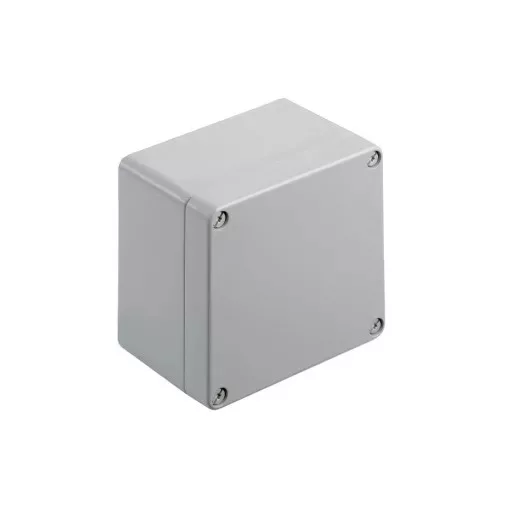 Weidmüller 9529200000 KLIPPON K41 RAL7001 Klippon K (aluminium empty enclosure), Üres ház, Alumínium ház, Magasság: 120 mm, Szélesség: 122 mm, Mélység: 81 mm, Anyag: Alumínium AlSi12, Porszórt, texturált, Ezüstszürke