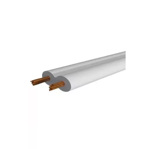 MZSL(H03VH-H) 2X0,75 mm2 kábel - fehér PVC szigetelésű - 100 fm kiszerelés - sodrott réz - 300/300V