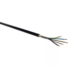   Erőátviteli / földkábel (NYY-J / E-YY-J) 5x4 mm2, fekete, 3 fm kiszerelés tömör, réz, PVC szigetelésű, 0,6/1Kv-os kábel