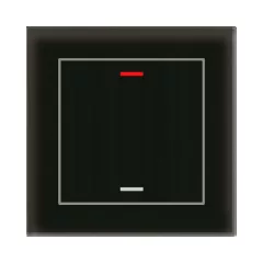   MDT GTL-100S.02S KNX Üveg érintőpanel II Light | 1-csatornás, semleges, Secure | fekete üveg