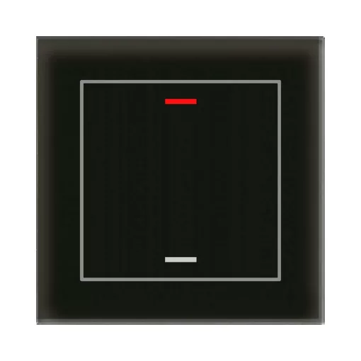 MDT GTL-100S.02S KNX Üveg érintőpanel II Light | 1-csatornás, semleges, Secure | fekete üveg