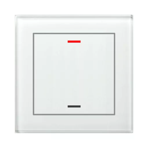 MDT GTL-100W.02S KNX Üveg érintőpanel II Light | 1-csatornás, semleges, Secure | fehér üveg