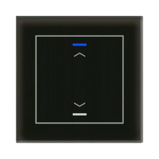 MDT GTL-10AS.02S KNX Üveg érintőpanel II Light | 1-csatornás, nyilak, Secure | fekete üveg