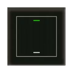   MDT GTL-1T0S.02S KNX Üveg érintőpanel II Light hőmérsékletérzékelővel | 1-csatornás, semleges, Secure | fekete üveg