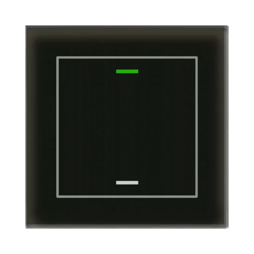 MDT GTL-1T0S.02S KNX Üveg érintőpanel II Light hőmérsékletérzékelővel | 1-csatornás, semleges, Secure | fekete üveg