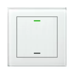   MDT GTL-1T0W.02S KNX Üveg Érintőpanel II Light hőmérséklet-érzékelővel | 1-zónás, semleges, Secure | fehér üveg
