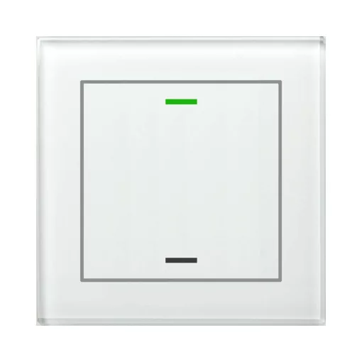 MDT GTL-1T0W.02S KNX Üveg Érintőpanel II Light hőmérséklet-érzékelővel | 1-zónás, semleges, Secure | fehér üveg