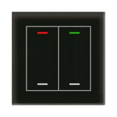   MDT GTL-200S.02S KNX Üveg érintőpanel II Light | 2-csatornás, neutrál, Secure | fekete üveg