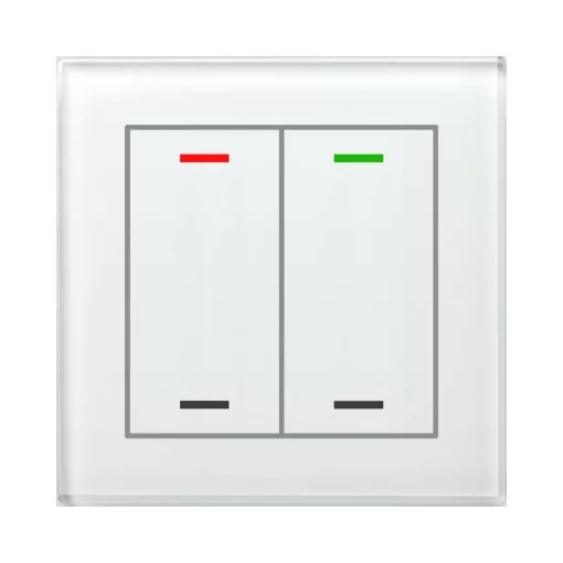 MDT GTL-200W.02S KNX Üveg érintőpanel II Light | 2-fold, semleges, Secure | fehér üveg