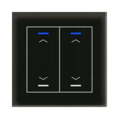   MDT GTL-20AS.02S KNX Üveg érintőpanel II Light | 2-csatornás, nyilak, Secure | fekete üveg