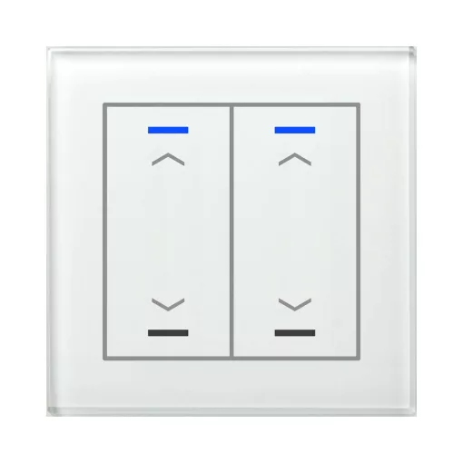 MDT GTL-20AW.02S KNX üveg érintőgomb II Light | 2-csatornás, nyilak, Secure | fehér üveg