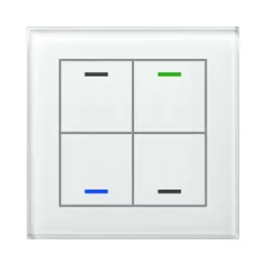   MDT GTL-400W.02S KNX Üveg érintőpanel II Light | 4-csatornás, semleges, Secure | fehér üveg