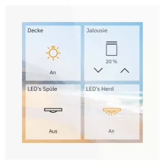   MDT GTS-04TW.01S KNX Üveg Touch Smart | Standard | fehér üveg | 4 hüvelyk