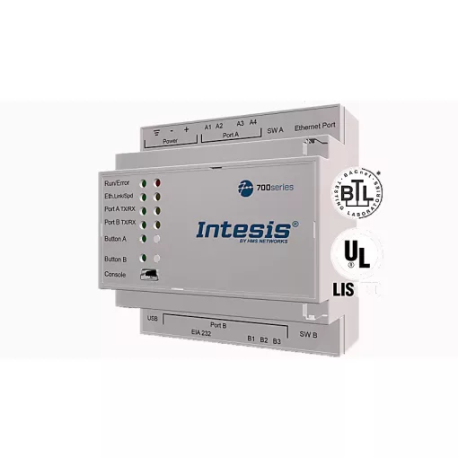 INTESIS IN703DAL0640000 DALI-2-BACnet átjáró | 1 DALI-csatornás