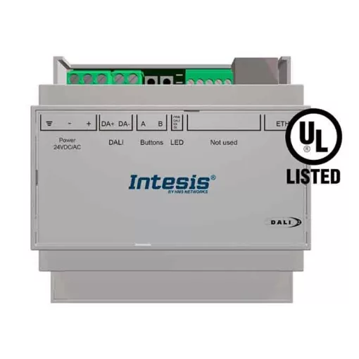 INTESIS INMBSDAL0640500 DALI-Modbus átjáró TCP & RTU Master | 64 eszköz, beépített funkcióval