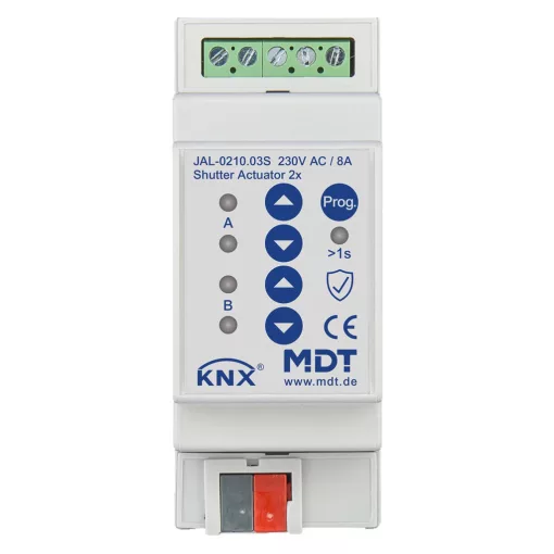 MDT JAL-0210.03S KNX redőnyaktor 230 V | 2 csatornás, Secure